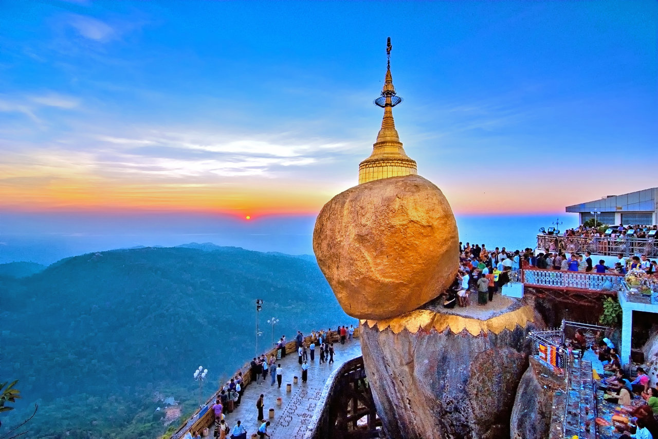 Kyaiktiyo Pagoda, or Golden Rock, in Myanmar. Photo: Than Htay