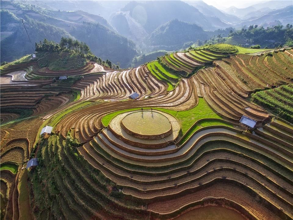 Terraces in Mu Cang Chai District, Yen Bai Province