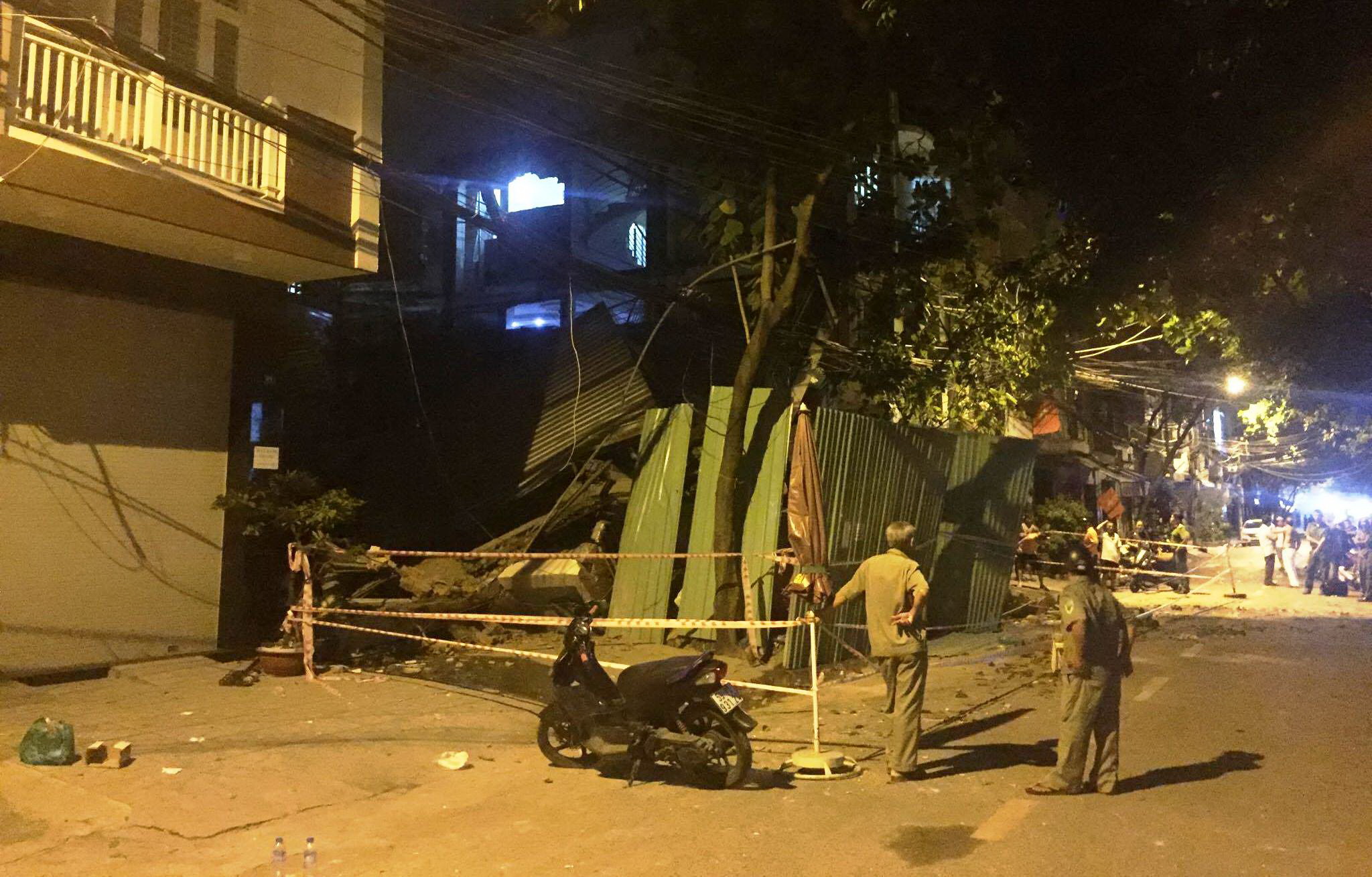 The site of the house collapse on Tan Son Hoa Street in Tan Binh District, Ho Chi Minh City. Photo: Tuoi Tre