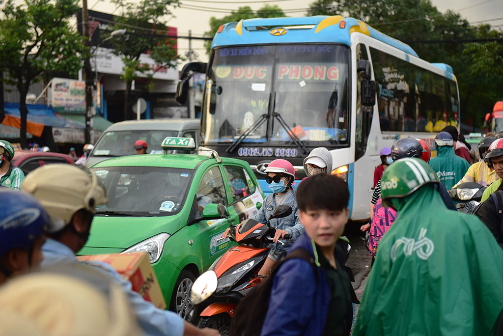 Severe congestion in Ho Chi Minh City on September 4, 2017