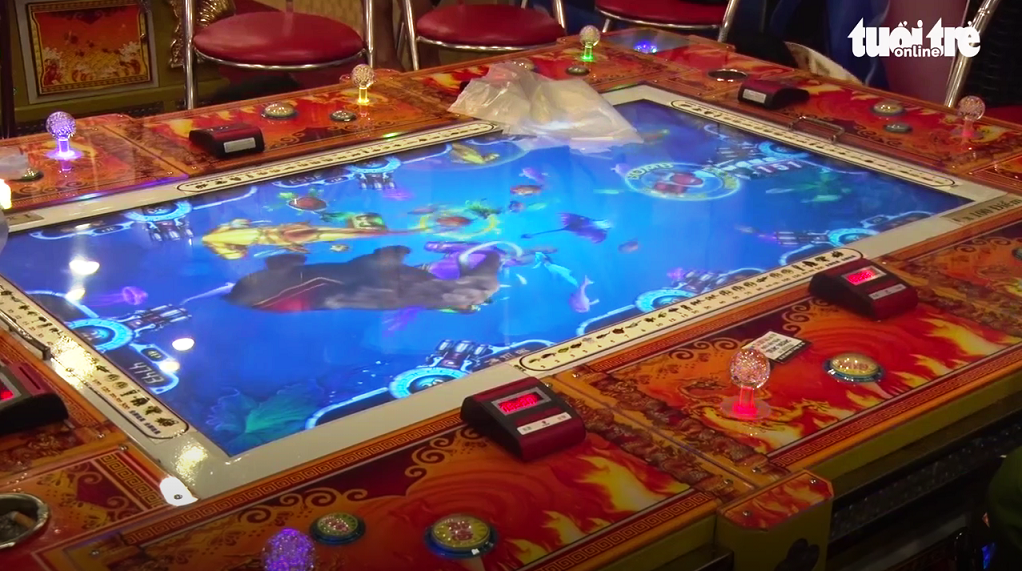 A fish shooting game machine at an arcade in Vietnam. Photo: Tuoi Tre