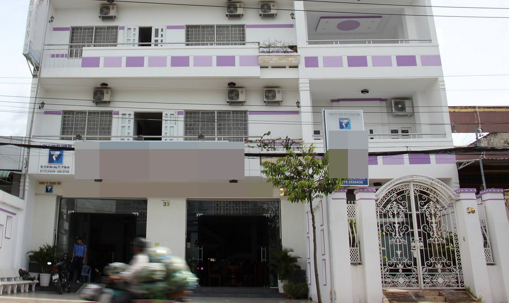 The hotel in Long An Province, where Nguyen Xuan Quang lost his money. Photo: Tuoi Tre