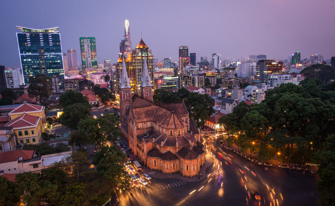 A night view of Ho Chi Minh City. Photo: Tuoi Tre