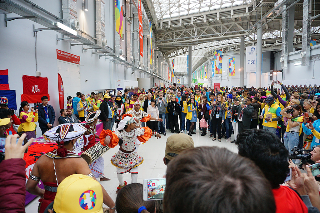 Participants enjoy a traditional dance.