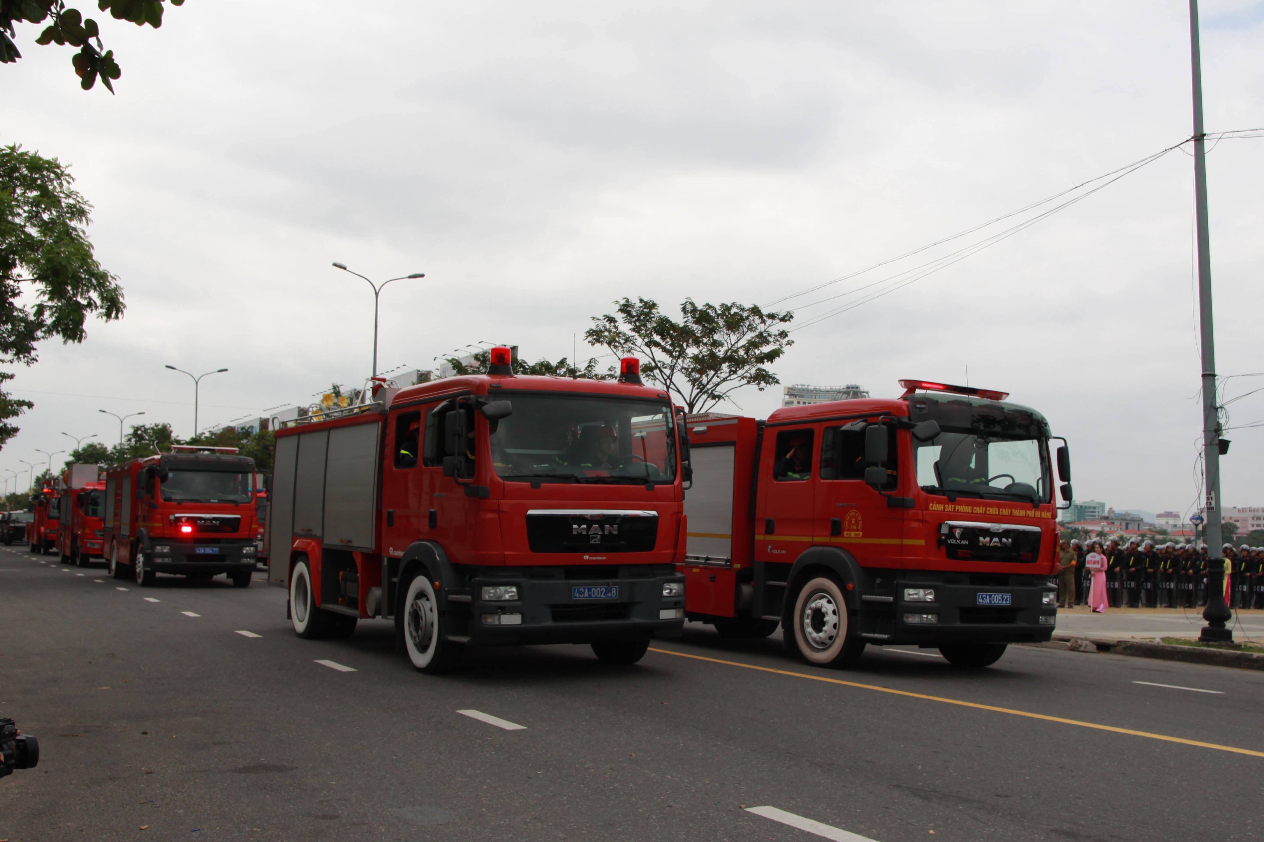 Fire trucks of the Da Nang Department of Firefighting Police