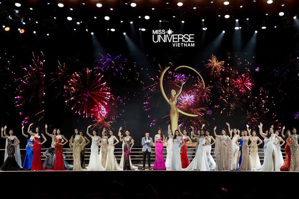 Contestants at the semifinal round of the 2017 Miss Universe Vietnam beauty pageant. Photo: Tuoi Tre
