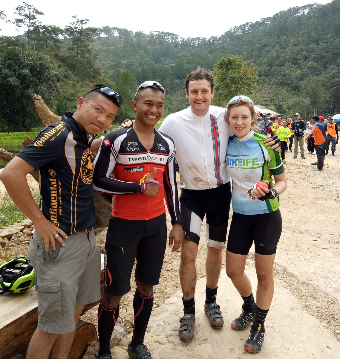 International riders at the LAAN MTB Jamboree on November 11, 2017 at La An Resort, Lam Dong Province