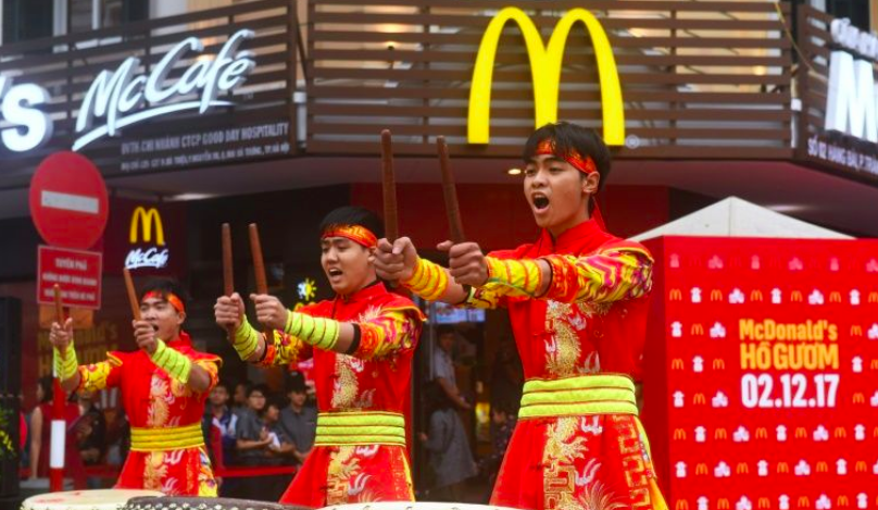 Fanfare: McDonald’s finally opened its first Hanoi store this month Photo: Tuoi Tre