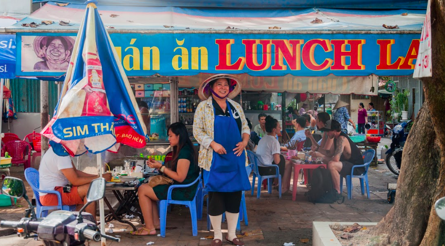 Internet Famous: Nguyen Thi Thanh aka “The Lunch Lady” known for featuring in Anthony Bourdains ‘Parts unknown’ Photo: Vu Ha Kim Vy