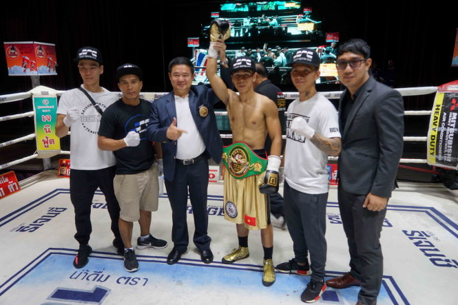 Tran Van Thao became the first Vietnamese to win a WBC Asia title. Photo: Thao's Facebook page
