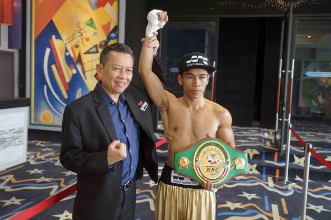 Tran Van Thao after his victory in Thailand in November 2017. Photo courtesy of Thao