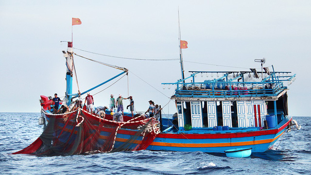 A Vietnamese fishing boat is seen in the East Vietnam Sea. Photo: Tuoi Tre