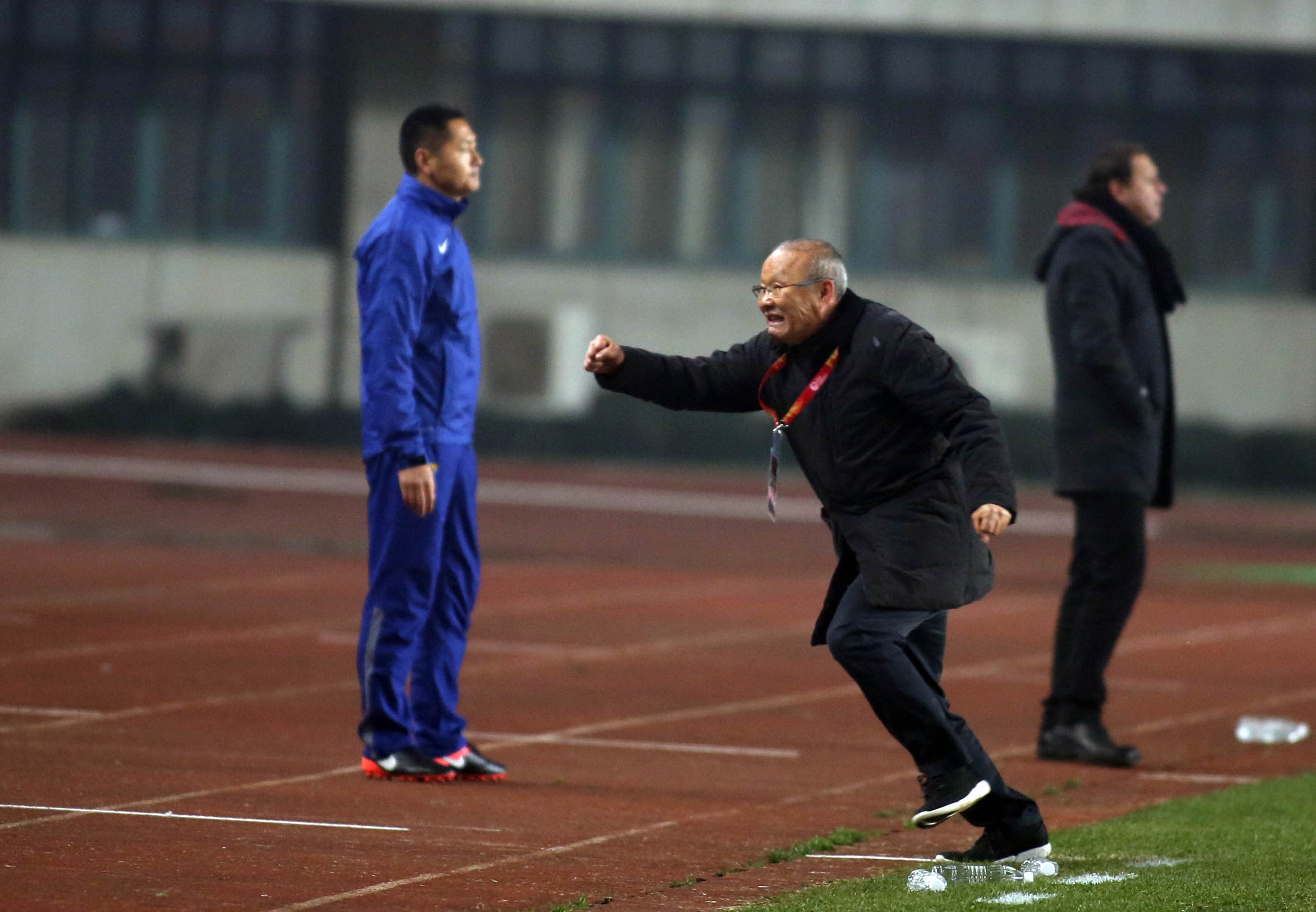 Vietnam's coach Park Hang-seo  reacts after their 0-0 draw against with Syria at the 2018 AFC U-23 Championship in China on January 17, 2018. Photo: Tuoi Tre