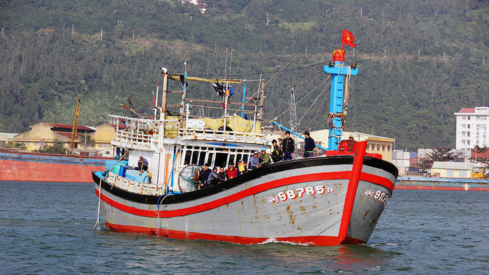 The Vietnamese fishing vessel that found and rescued Rimas Meleshyus. Photo: Tuoi Tre