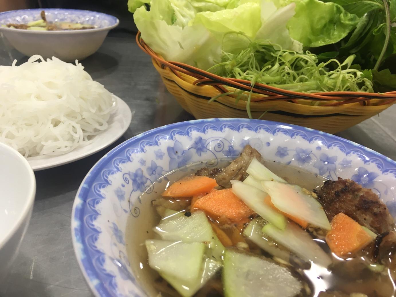 A bowl of bun cha at Bun Cha Hanoi. Photo: Nadine Wolter