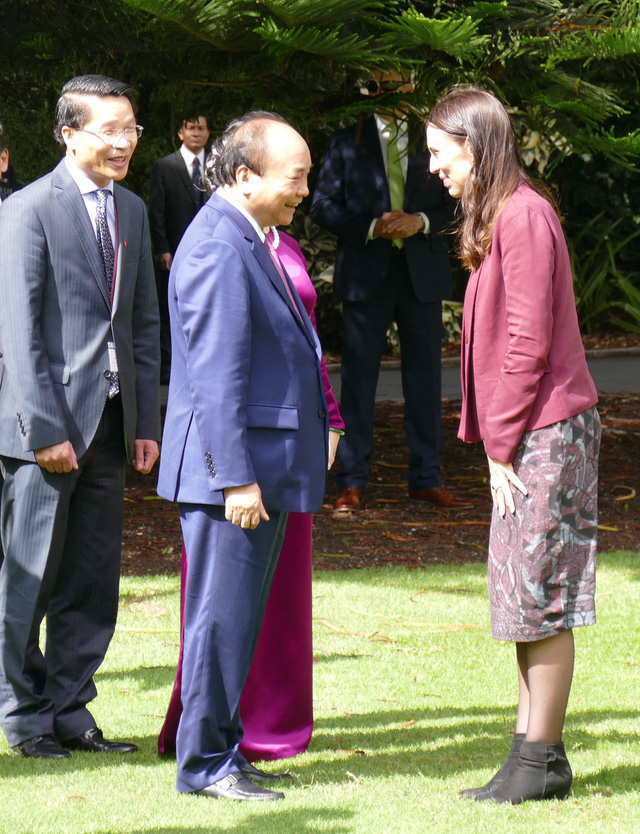 PM Phuc and PM Jacinda Ardern at the ceremony. Photo: Tuoi Tre