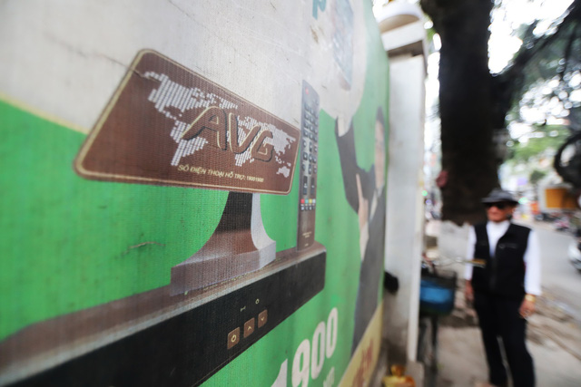 An AVG billboard is seen in Hanoi. Photo: Tuoi Tre