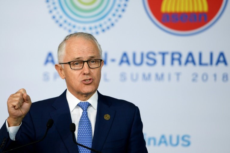 Australian Prime Minister Malcolm Turnbull speaks during the ASEAN-Australia special summit in Sydney, March 17, 2018. Photo: AFP