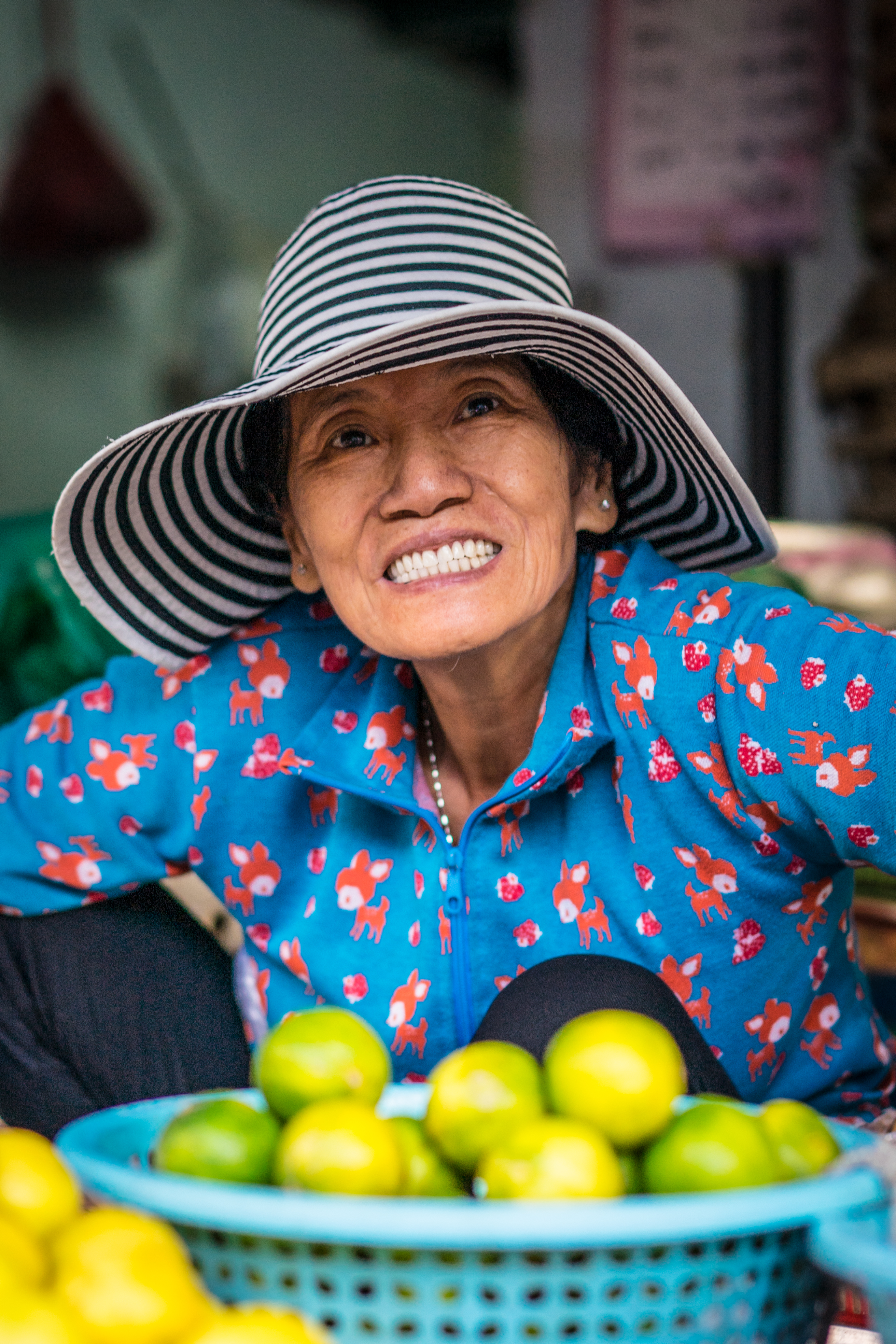 Nothing short of a million dollar smile from this vendor at Tan Dinh market.