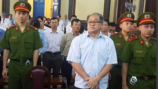 Ex-chairman of VNCB Pham Cong Danh is seen at a court in this 2016 file photo. Photo: Tuoi Tre