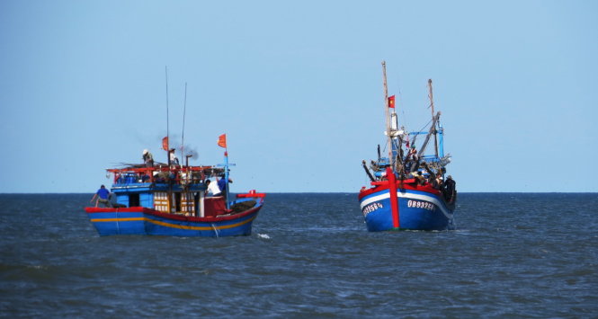File photo of two Vietnamese offshore fishing boats. Photo: Tuoi Tre