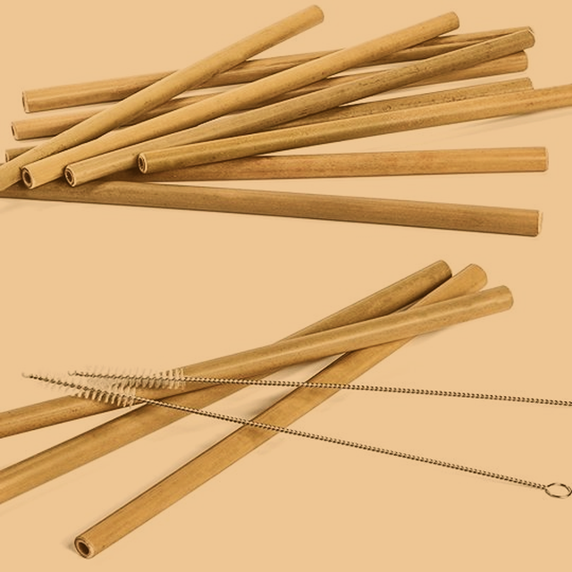 Bamboo straws are seen in a photo provided by Sap Hang Chang Sen