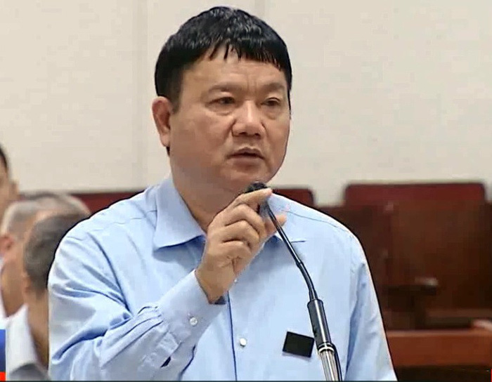 Former Vietnamese Politburo member Dinh La Thang speaks at a court in Ho Chi Minh City. Photo: Tuoi Tre