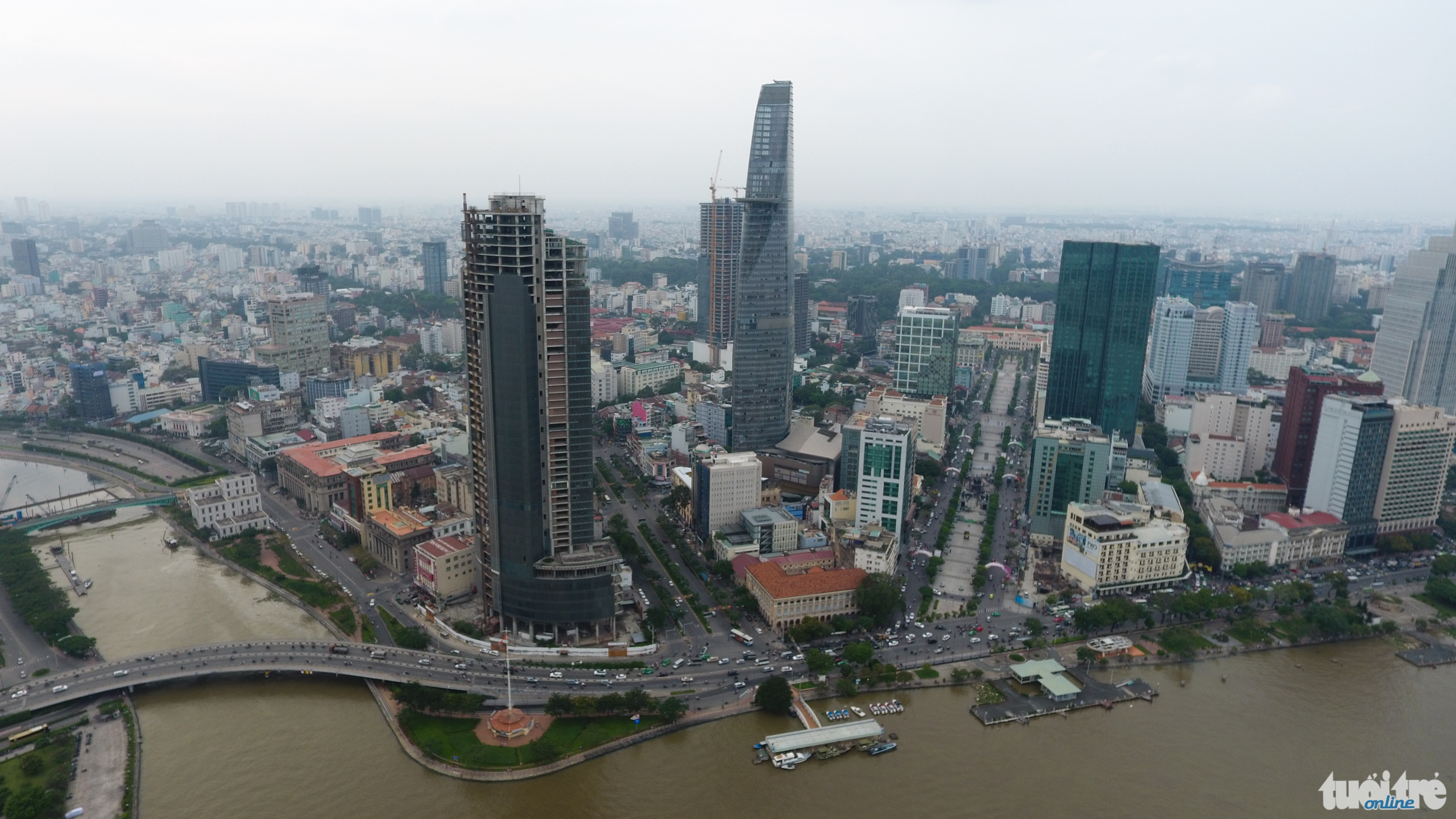 The Saigon Tower One, whose construction has been abandoned since 2011, is seen in Ho Chi Minh City. Photo: Tuoi Tre