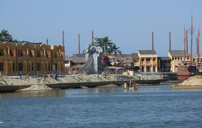 Ongoing construction of an eco-tourism complex on an islet in Hoi An City, Quang Nam Province in central Vietnam. Photo: Tuoi Tre