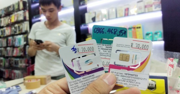 New SIM cards of different mobile carriers are seen in this photo taken in Ho Chi Minh City. Photo: Tuoi Tre