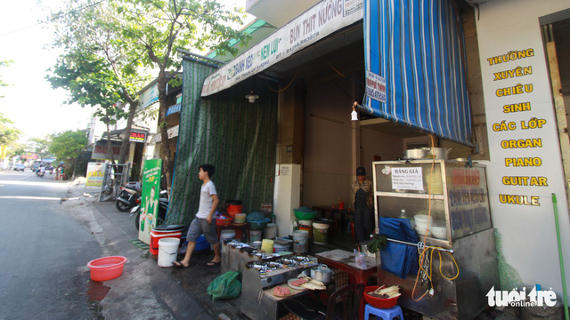 An eatery in Da Nang’s Son Tra District where an assault took place on April 8, 2018. Photo: Tuoi Tre