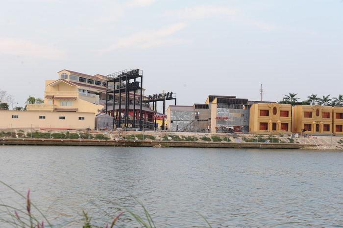 The under-construction theme park on the Gami river islet in Hoi An City, Quang Nam Province in central Vietnam. Photo: Tuoi Tre