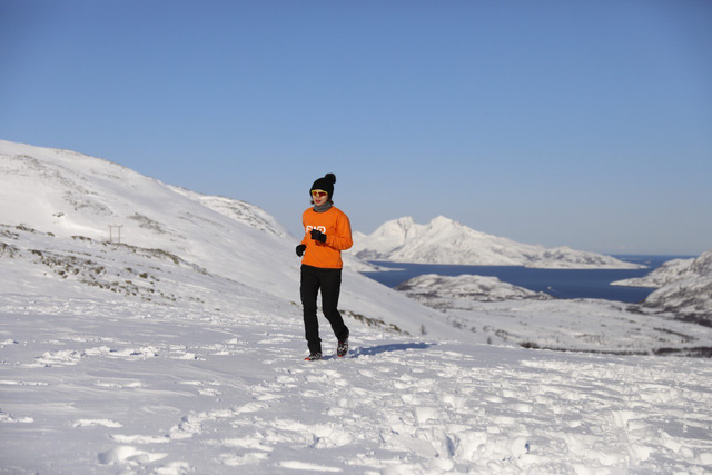 Tang Nguyet Minh trains in Norway before participating in the competition at the North Pole.