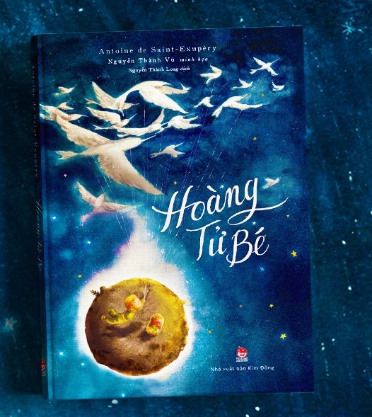 The book cover in watercolor of The Little Prince by Nguyen Thanh Vu is seen in this photo posted on the Facebook page of Kim Dong Publishing House.