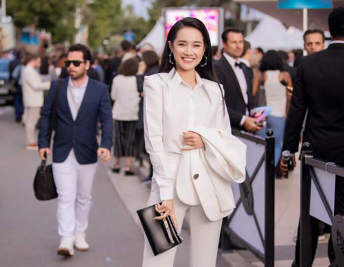 Nha Phuong at the Cannes Film Festival 2018 Short Film Corner. Photo: Tuoi Tre