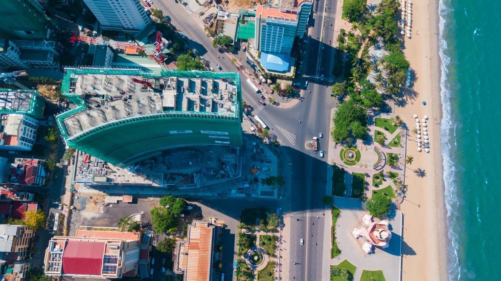 An aerial view of the A&B Central Square project in Nha Trang