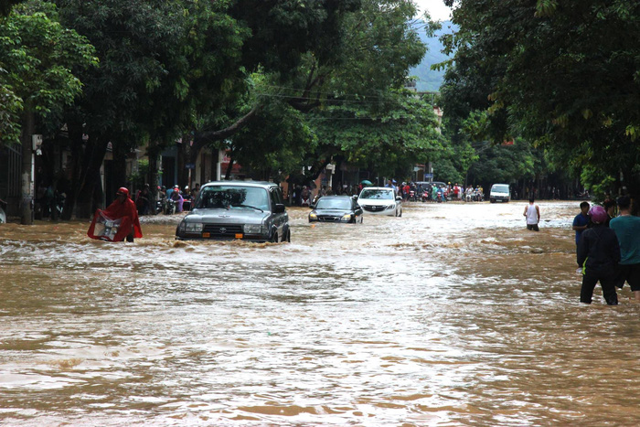 Flooding in Ha Giang City, located in the namesake province on June 24, 2018.