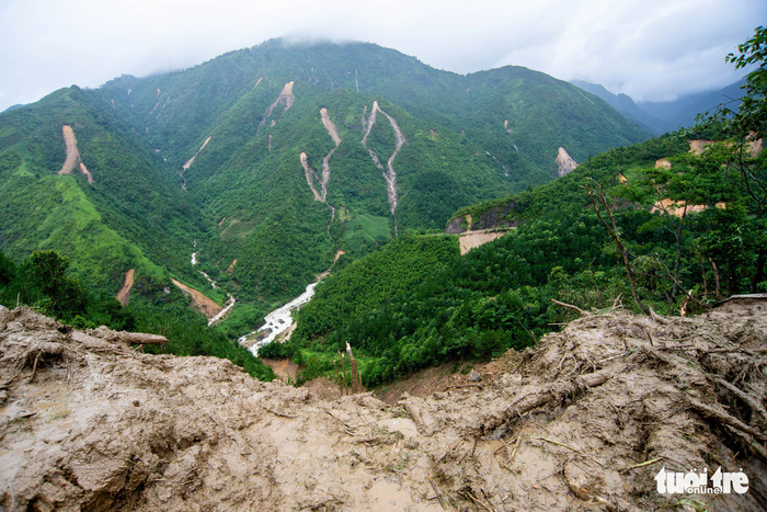 A mudslide in Lai Chau Province. Photo: Tuoi Tre