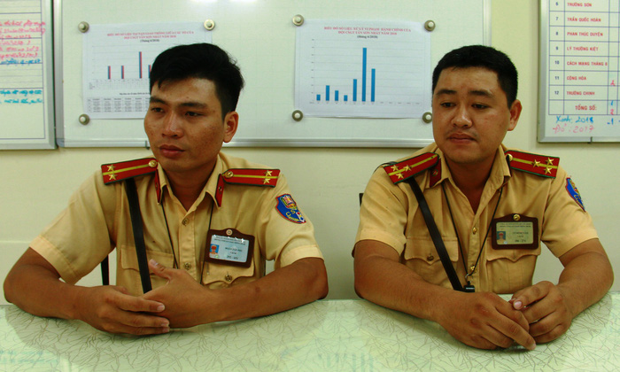 Doan Tan Phu (L) and Vu Dinh Nam are seen in this photo provided by Ho Chi Minh City police officers.