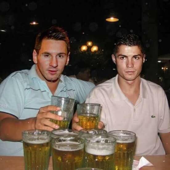 Some suggested Messi and Ronaldo sit down for a few beers.