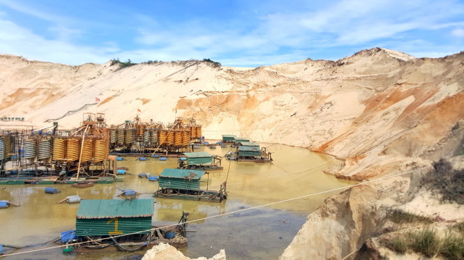 A titanium mine in Binh Thuan Province in south-central Vietnam. Photo: Tuoi Tre
