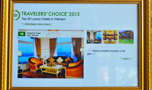 Travellers’ Choice award for a hotel in Hue