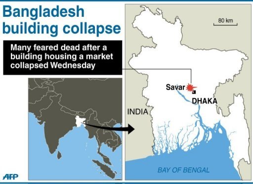 Garment factory building collapses in Bangladesh, 25 dead