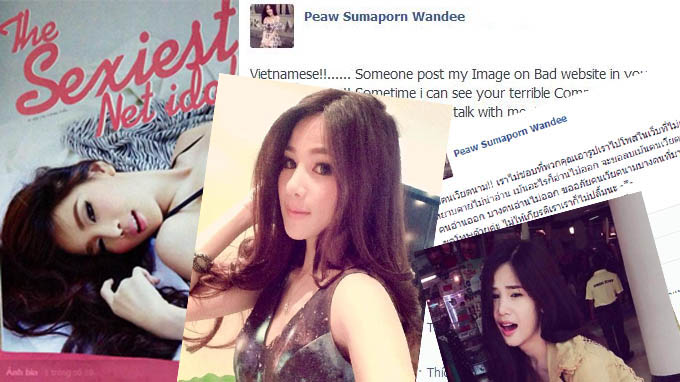 Thai hottie indignant at VN netizens’ obscene Facebook comments