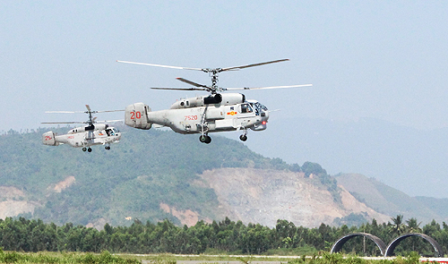 A maneuver by Vietnam’s anti-submarine helicopters