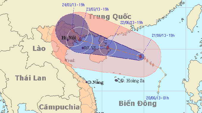 Tropical storm heads for Quang Ninh-Hai Phong