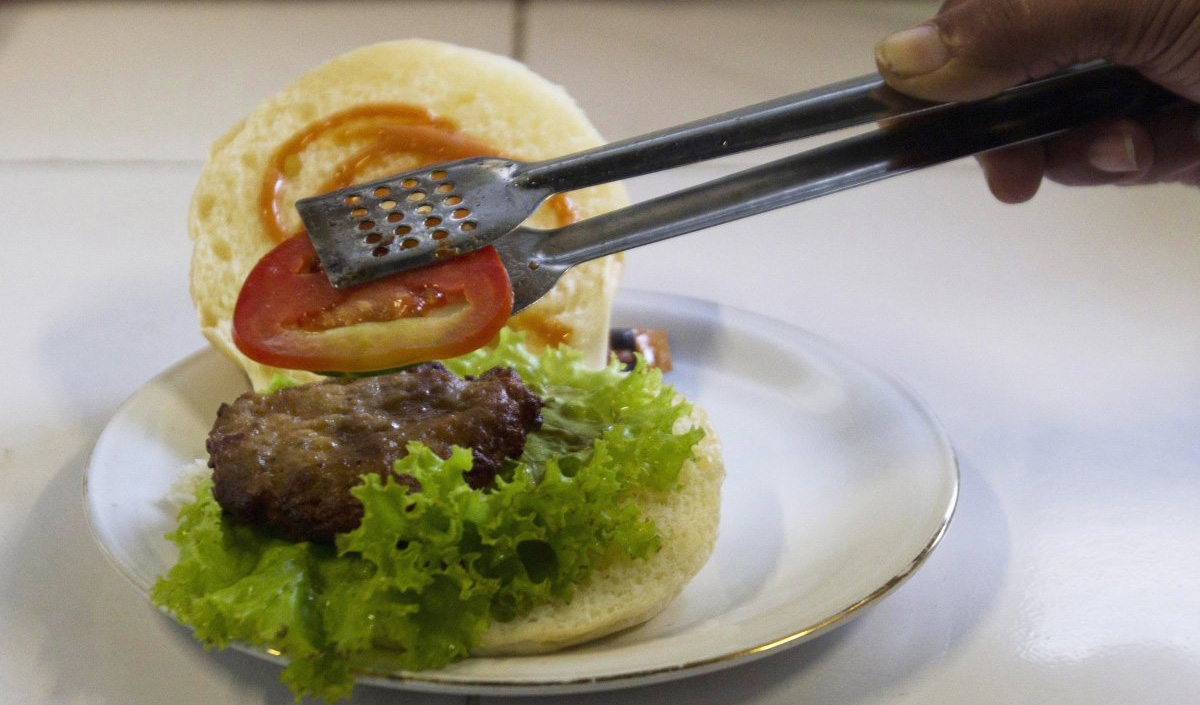 A restaurant in Yogyakarta, Indonesia features a burger made of cobra meat. About 1,000 cobras are caught in Yogyakarta, Central Java and East Java provinces each week and are sold for their meat for around to $1.15 each.