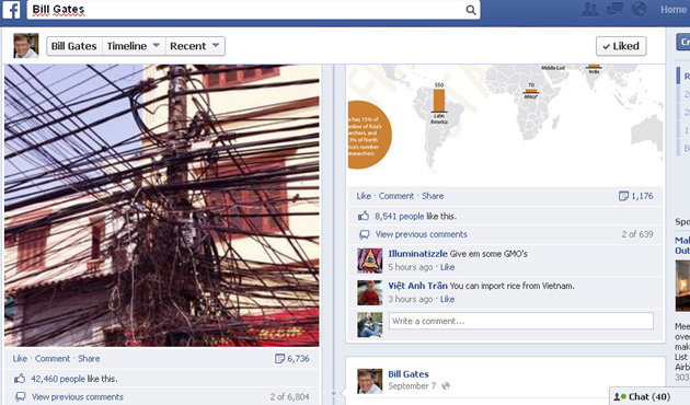 Bill Gates posts photo of electric pole in Vietnam, causes stir
