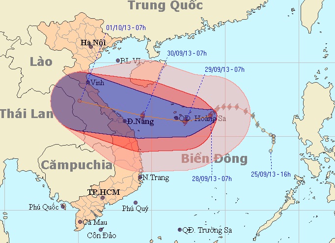 Storm Wutip to hit Hoang Sa Islands tomorrow