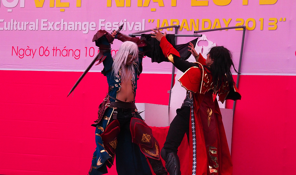 A local cosplay group competing in the HCMC qualifying round for the 